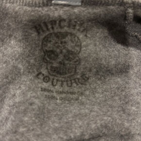 HipChik Coutre ‘Back the F*** Up’ Grey Zip-up Hoodie - Picture 7 of 7